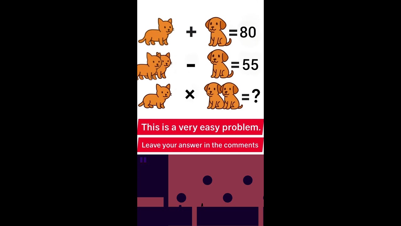 Cat & Dog LIVE Math Puzzle Challenge— Crack the IQ Riddle in Real Time!