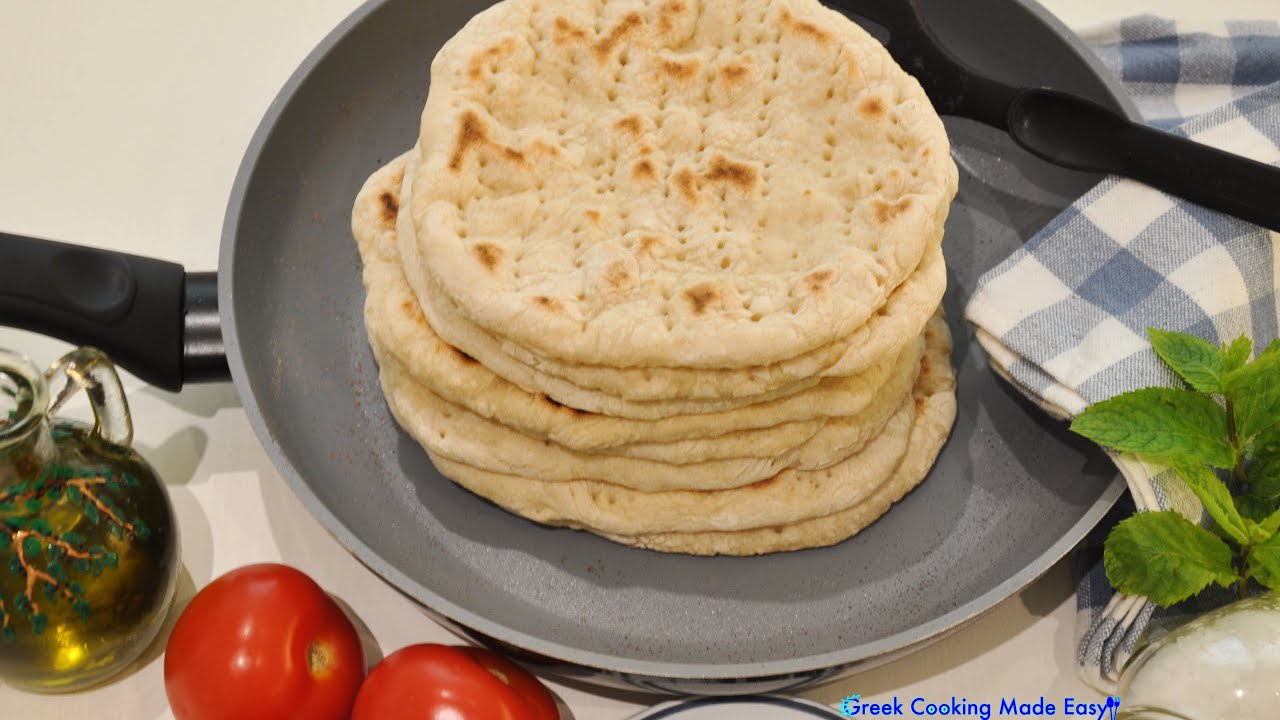 Greek Pita Bread - Σπιτική Πίτα για Σουβλάκι