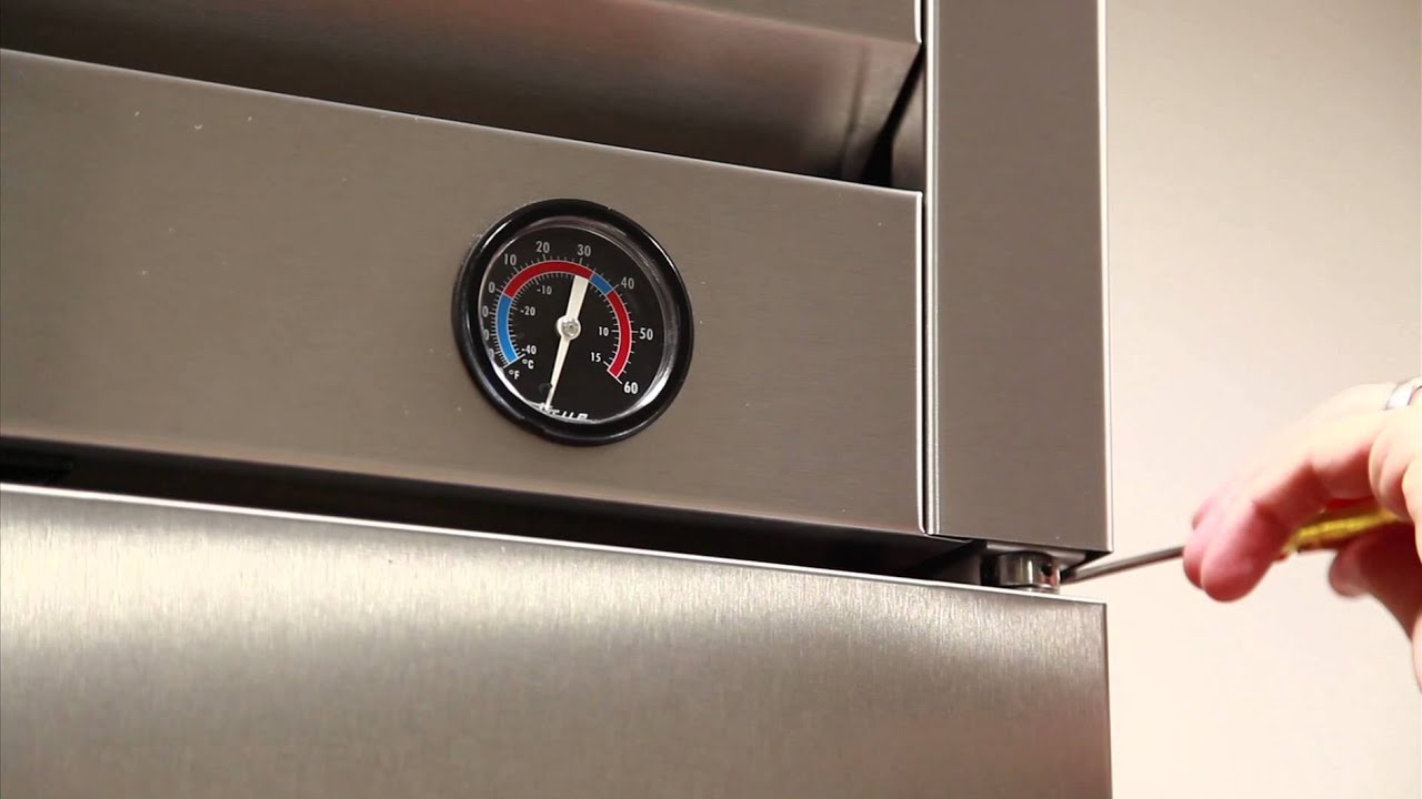 Upright Refrigerator and Freezer Swing Door Tension Adjustment