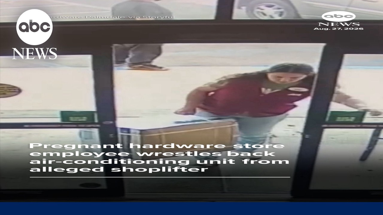 Pregnant hardware store worker takes back AC unit from alleged shoplifter