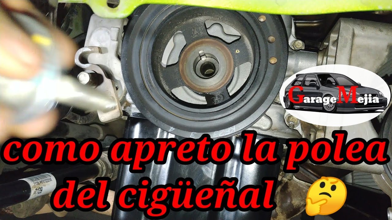 Cómo instalar la polea del cigüeñal? Liberar polea de cigueñal Chevrolet spark 2015 @GarageMejia503
