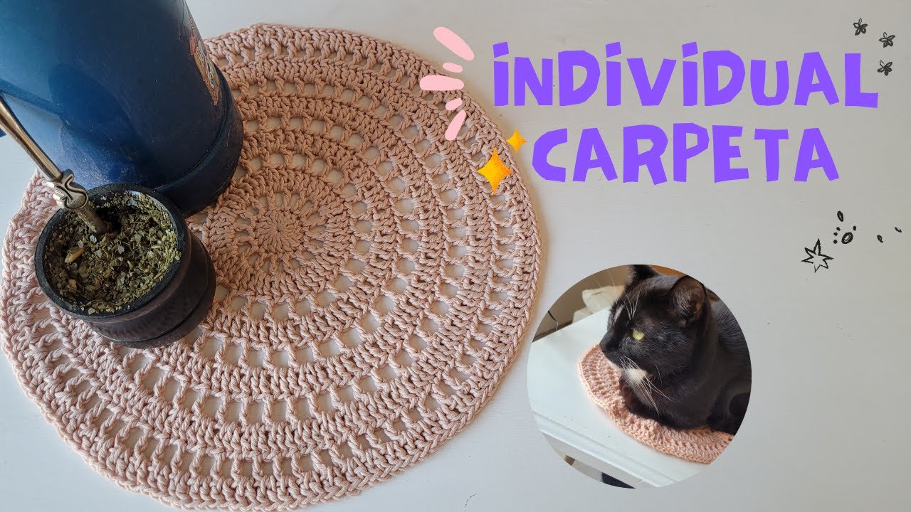 Individual, carpeta, salva mantel a crochet circular super fácil!