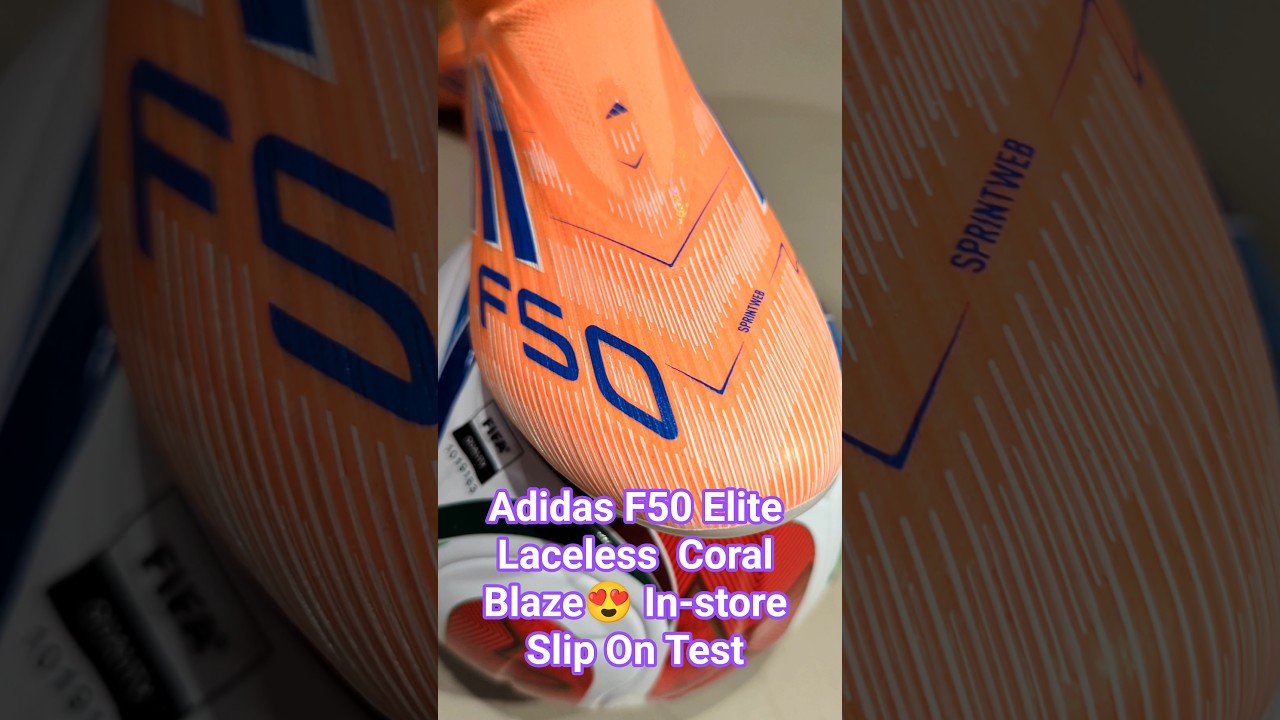 Trying the F50 Elite Laceless Coral Blaze 👟 | In-Store Test ft. FIFA World Cup 26 Ball Trionda ⚽