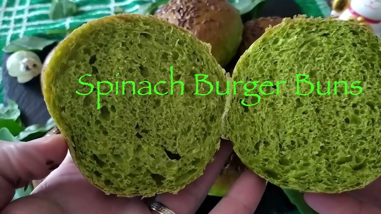 Spinach Burger Buns @1