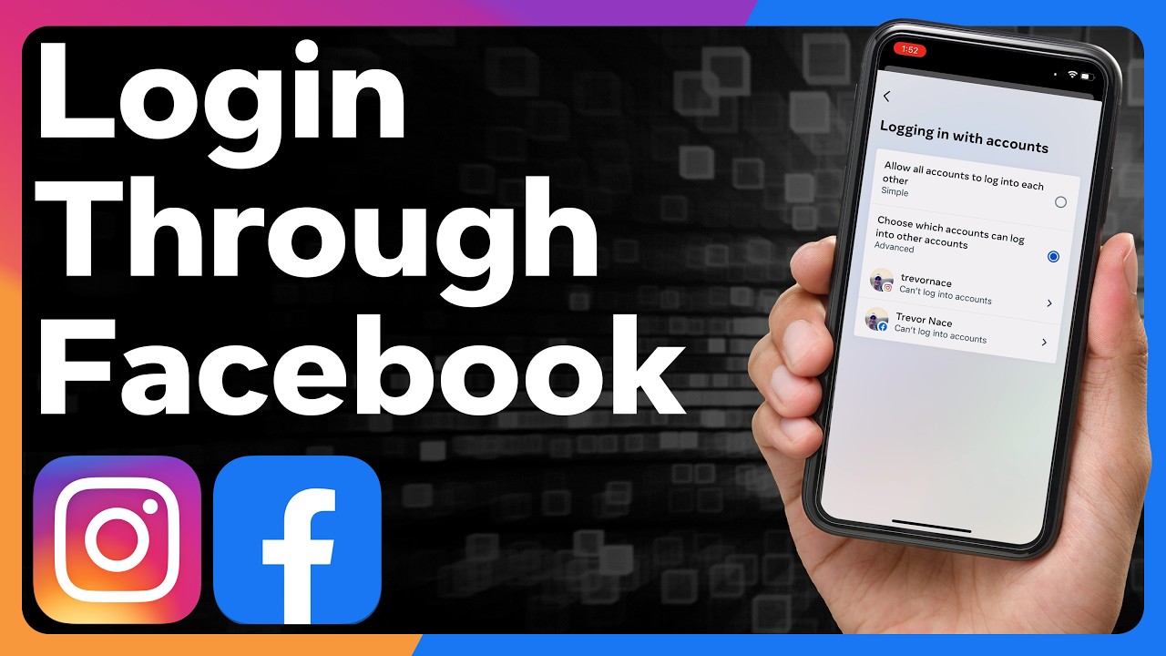 Как войти в Instagram из Facebook