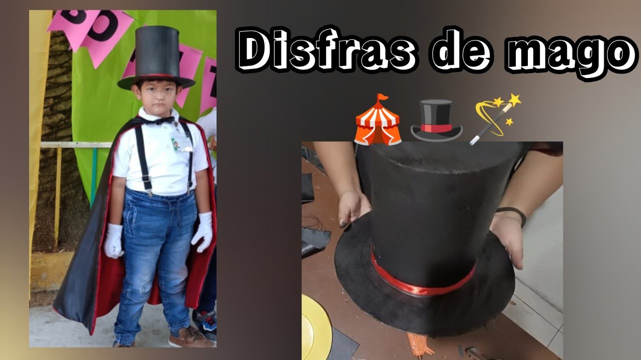 como hacer una capa de mago🎪+ sombrero  de mago 🎩 fácil y económico💲🫰 #vlogs #disfras