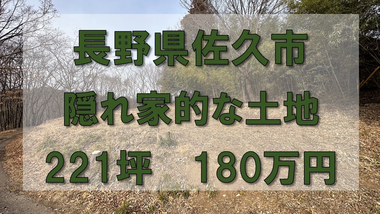 ★長野県佐久市印内　超隠れ家的な土地　221坪　生活の利便がいい割には見つかりにくい土地　日当たり良好　人知れず住める場所　180万円