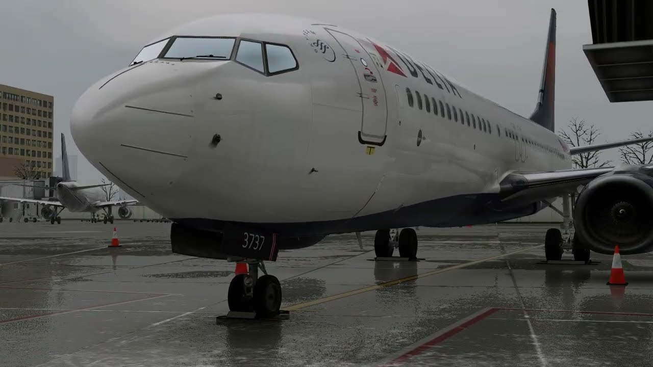 X-Plane 12 B738 Winter Ops LOGAN INTL-CHERRY CAPITAL  KBOS-KTVC
