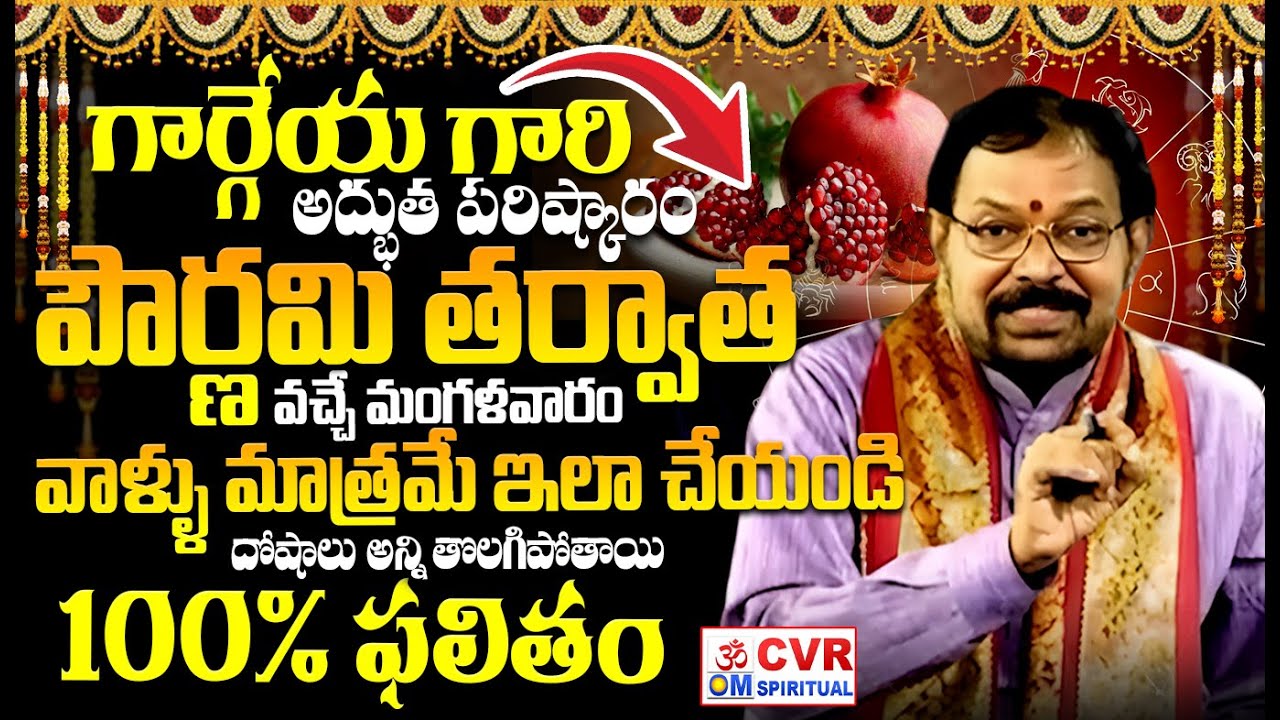 గార్గేయ గారి అద్భుత పరిష్కారం..100% ఫలితం | Srinivasa Gargeya Astrology 2026 | CVR OM Spiritual