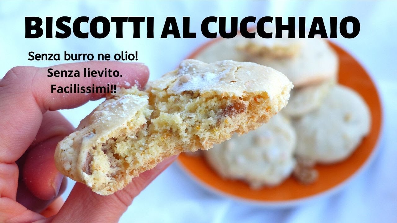 BISCOTTI AL CUCCHIAIO FACILISSIMI Senza Burro, no olio ne lievito!  - RICETTA DI GABRI