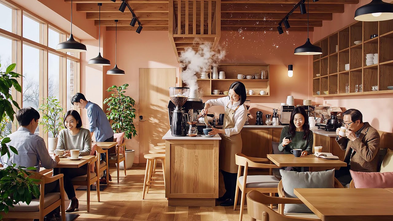 부드러운 멜로디로 가득한 아늑한 봄 카페 ☕🌷🎶