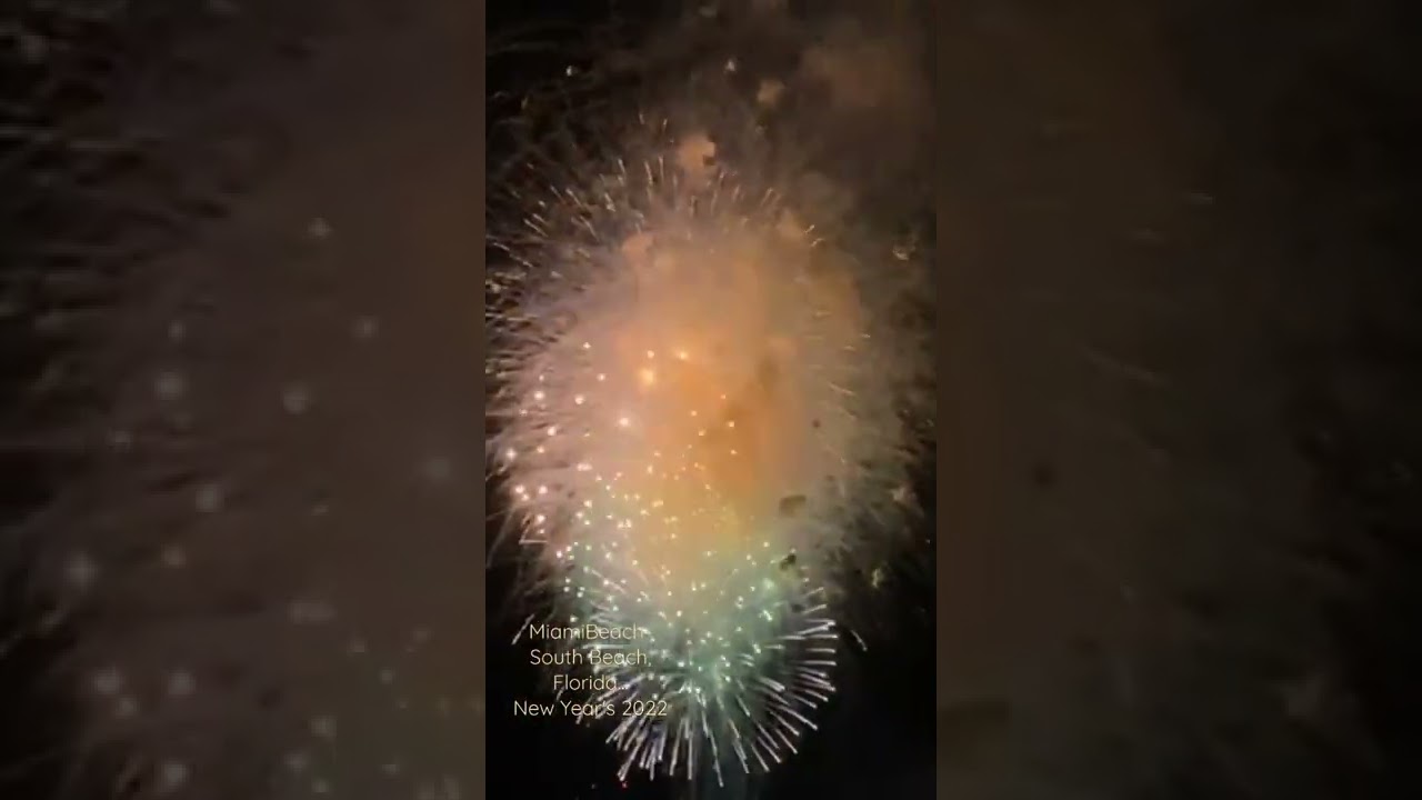South Beach, Florida, fireworks on New Year's Eve 2022