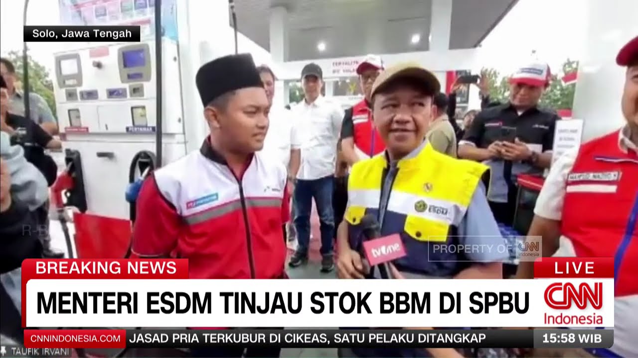 BREAKING NEWS Menteri ESDM Tinjau Stok BBM di SPBU