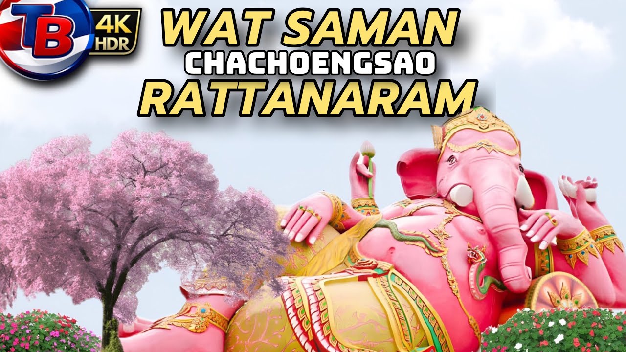 4K Wat Saman Rattanaram Thailand’s Most Colorful Temple & Giant Ganesha Statue