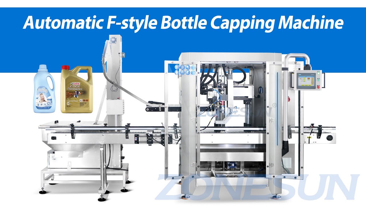Servo Automatic Liquid Detergent Cans Tracking Capping Machine - With Dust Cover