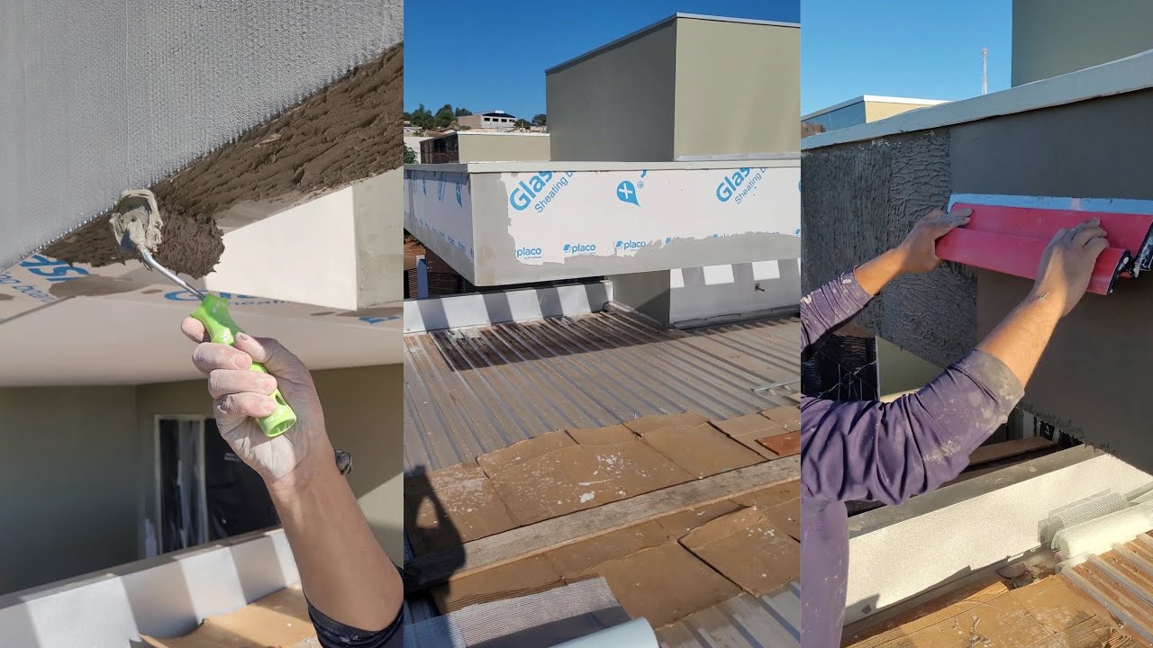Acabamento no Glasroc com Basecoat