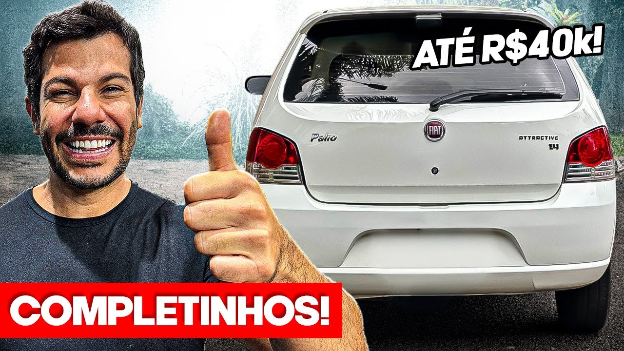 10 CARROS ECONÔMICOS E COMPLETOS ATÉ R$40MIL REAIS!!😱
