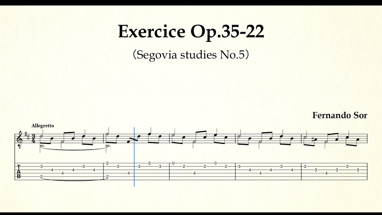 練習曲 Op.35-22「月光」［セゴビア・ナンバー第5番］（ソル）