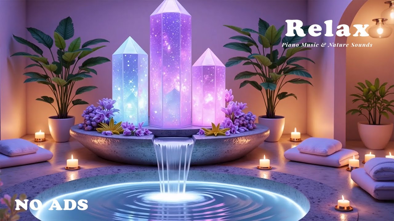 Healing Piano Music with Gentle Water Sounds 🌿 Stress Relief, Insomnia Relief & Calm Anxiety