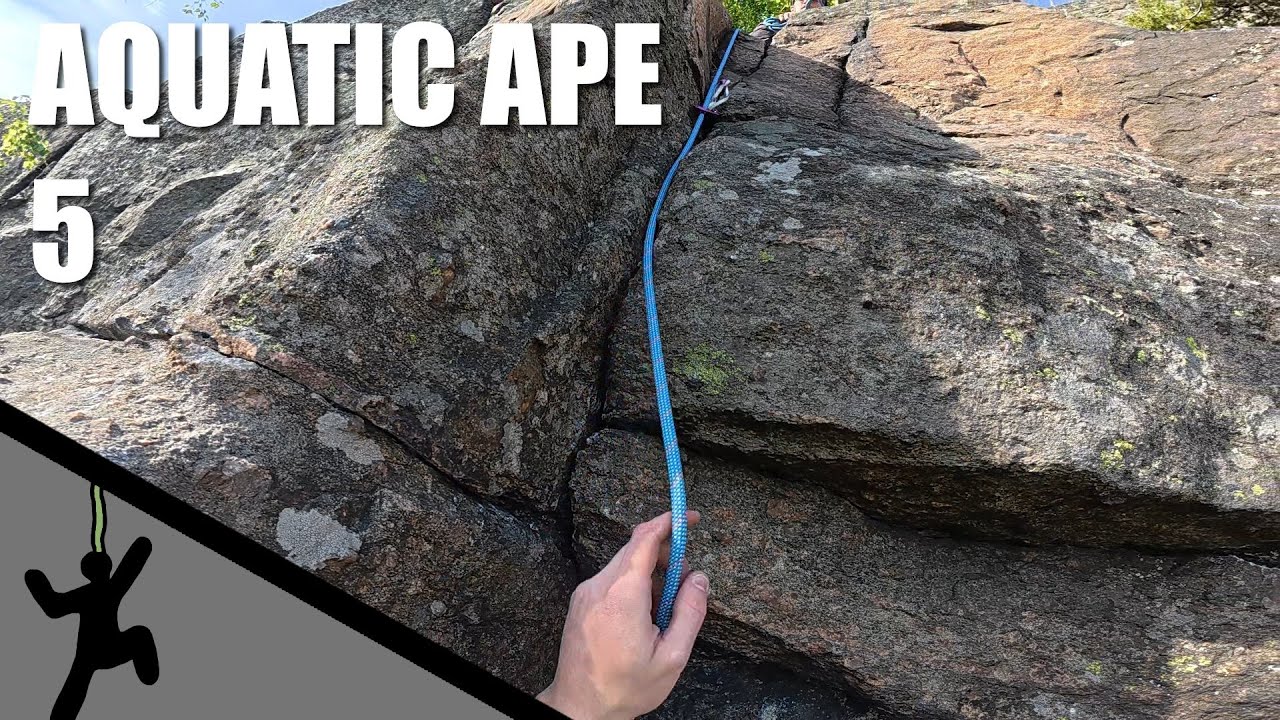 Long beginner trad adventure: Aquatic Ape (5), Fjällbo | POV Top-rope Climbing
