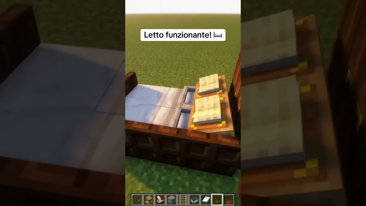 Minecraft: Come fare un letto funzionante! #shorts