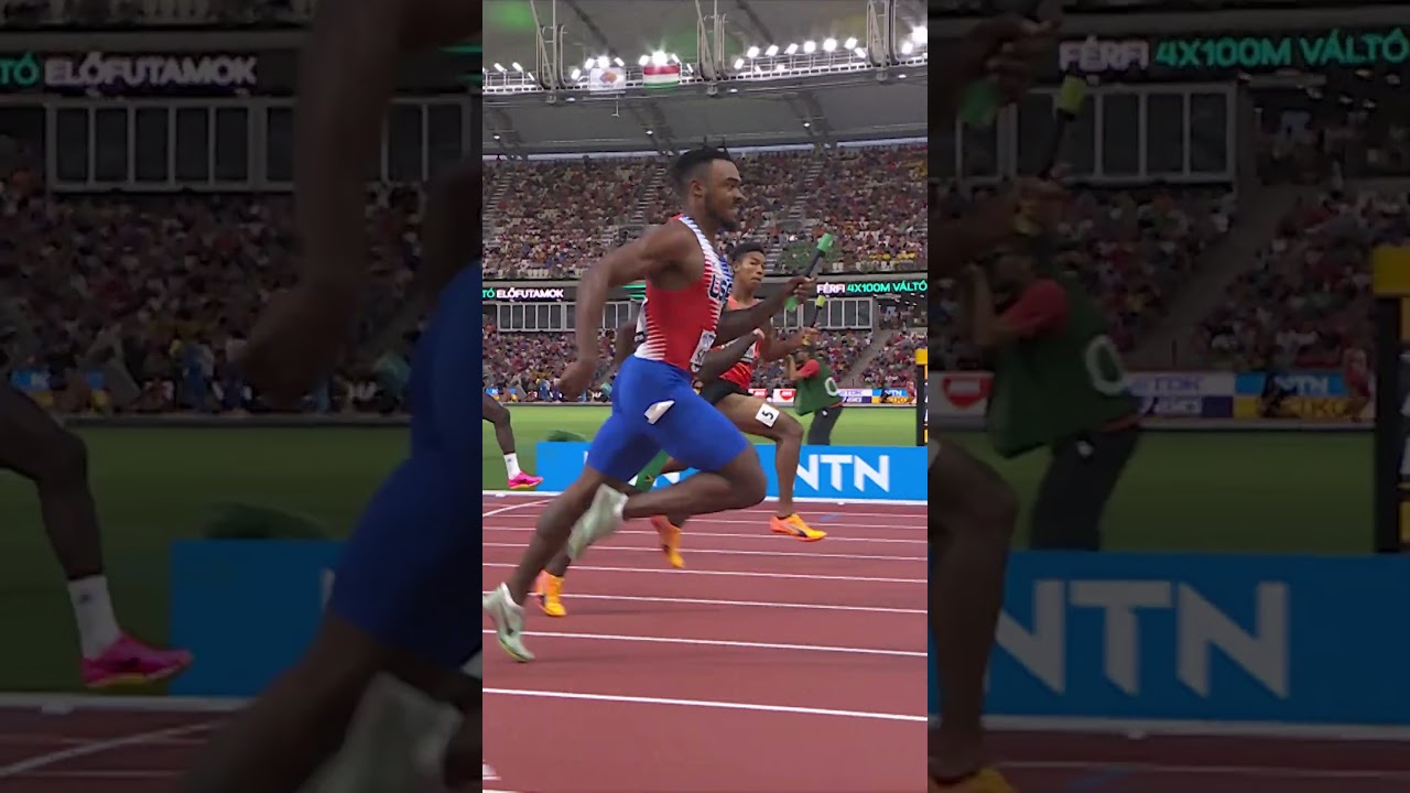 Incredible relay comeback 😮&zwj;💨 #worldathleticschamps #athletics #usa #japan #jamaica #sprint #relays