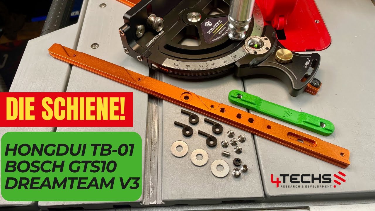 Gleitschiene f&uuml;r die Bosch GTS10XC und J f&uuml;r den Hongdui Winkelanschlag - Version 3