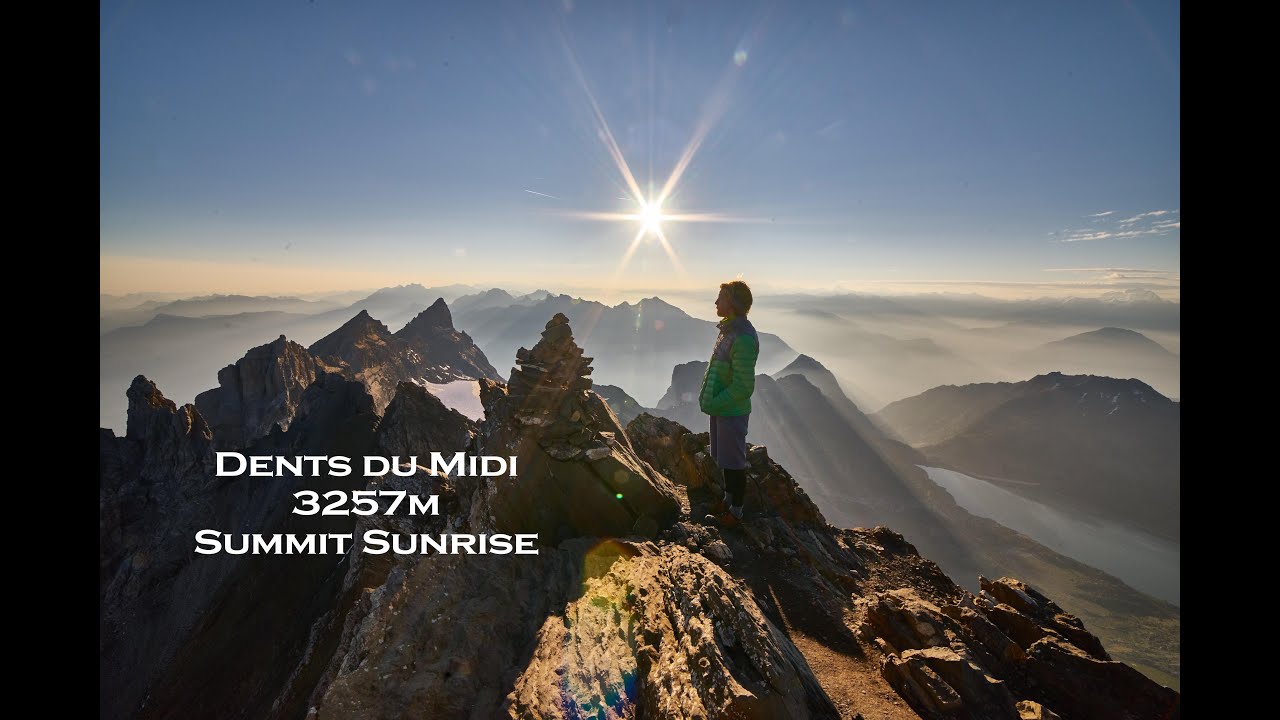 Summiting the Dents du Midi for sunrise - Haute Cime 3257m