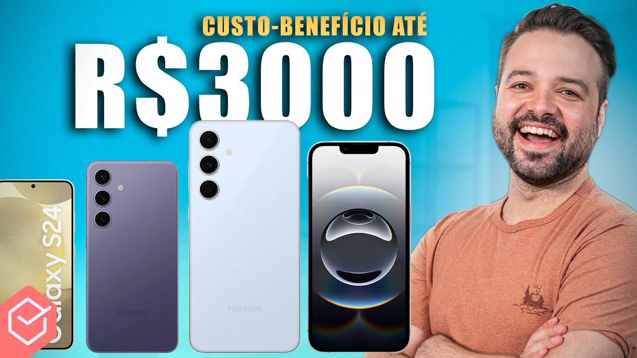 Melhores CELULARES CUSTO BENEFÍCIO até R$3000 // 7 opções de INTERMEDIÁRIO e TOPO de LINHA