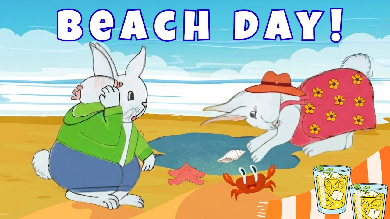 Beach Day! - a quiet time story of two quaint rabbits relaxing by the sea. 