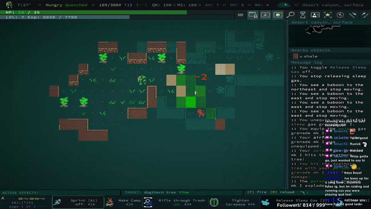 Endless loop of the first area (Caves of Qud)