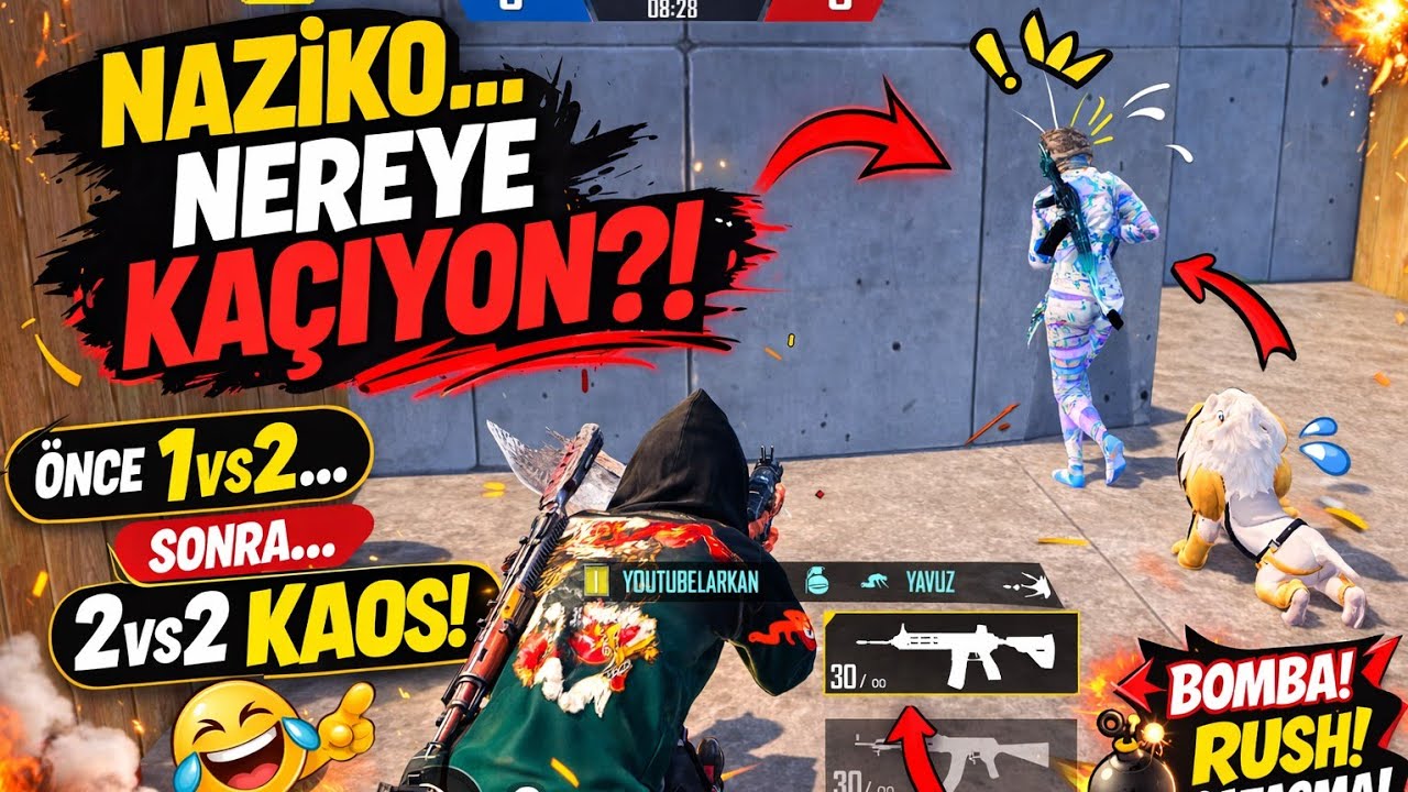 NAZİKO’YU 1vs2 YENDİM! Sonra 2vs2’DE ORTALIK KARIŞTI 😂💣#pubgmobile #pubg #gaming #keşfet #pubgm 