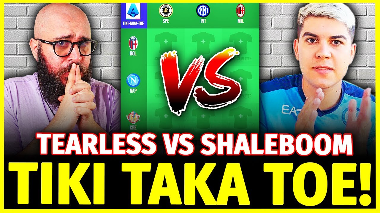 TEARLESS RAPTOR vs SHALEBOOM: TIKI TAKA TOE CHALLENGE (Quarti di finale) - SICKWOLF