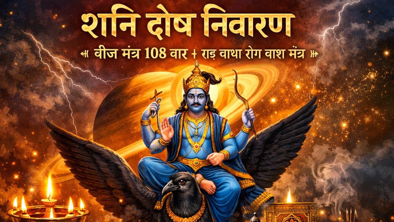 शनि दोष निवारण बीज मंत्र 108 बार | Shani Mantra for Relief | Jai Shani Dev