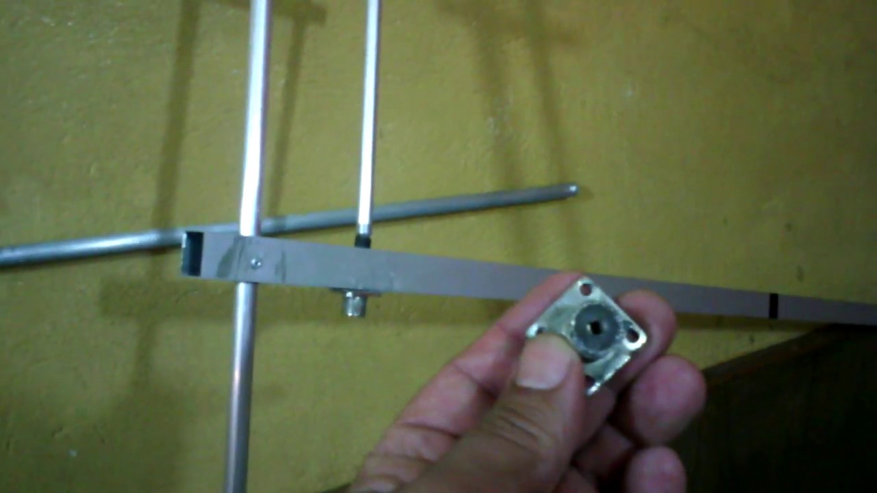 Antena dipolo con gama match para transmisor de FM