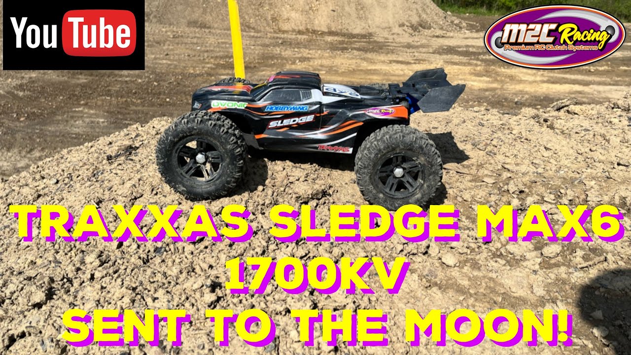 Traxxas Sledge max6 1700kv SENT TO THE MOON!