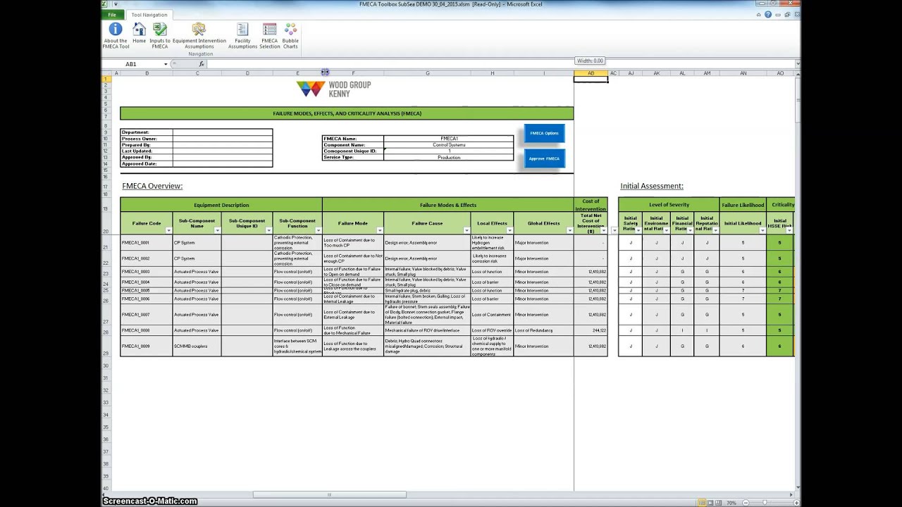FMECA TOOL