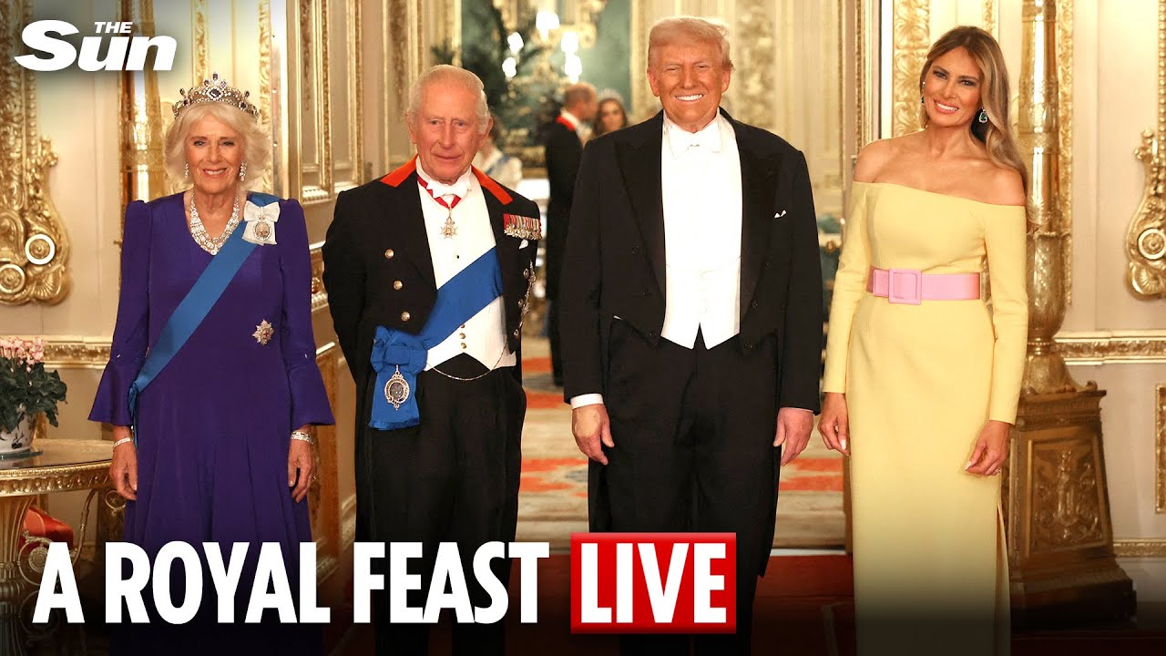 LIVE: Donald and Melania Trump join British Royal Family for state banquet at Windsor Castle