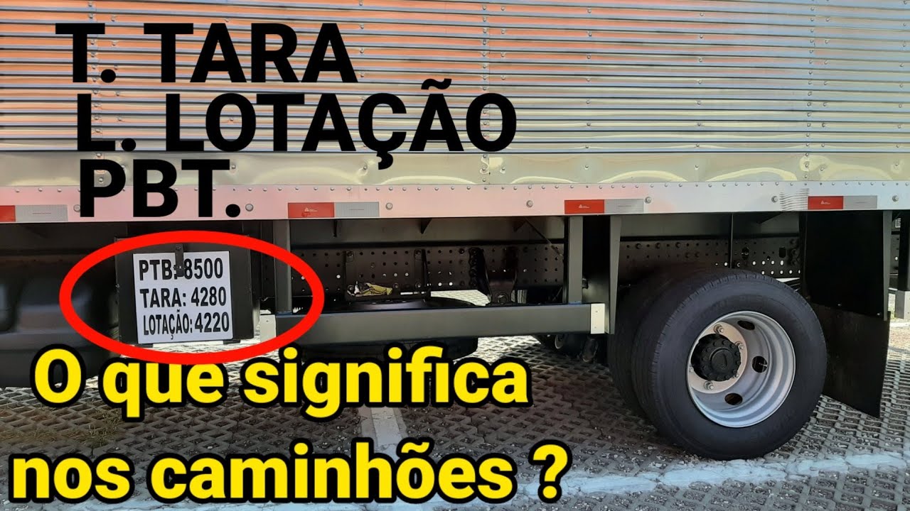TARA, PESO BRUTO TOTAL e LOTAÇÃO nos Veiculos.