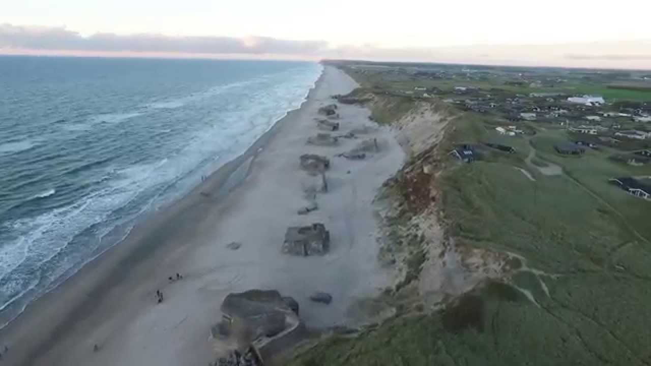 Lökken Bunker von oben - Løkken Bunkers fra oven