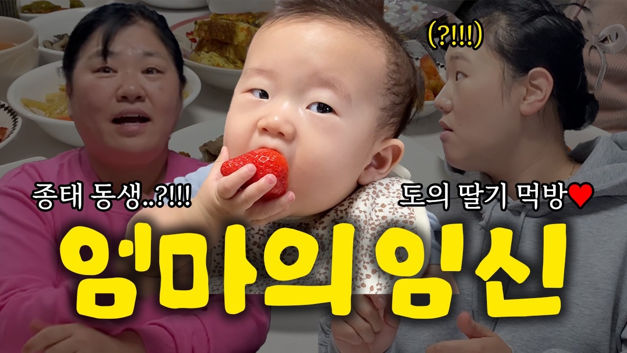 지금 임신을..?🙀 며느리와 시어머니의 발칙한 토크ㅣ딸기 먹방ㅣ육아 브이로그