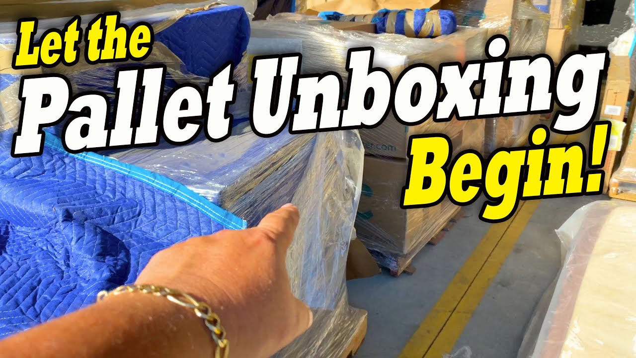Let the PALLET UNBOXING BEGIN! I bought 10 pallets at the abandoned moving storage pallet auction.