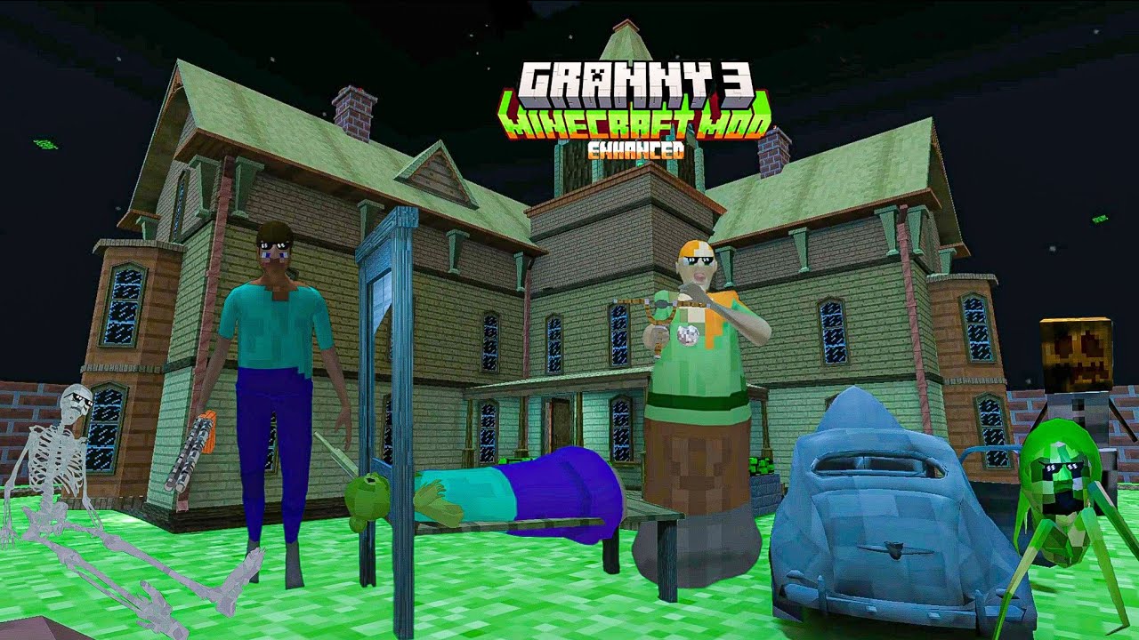 Playing With Minecraft Granny Grandpa 😂 | Granny New Escape 🔥.