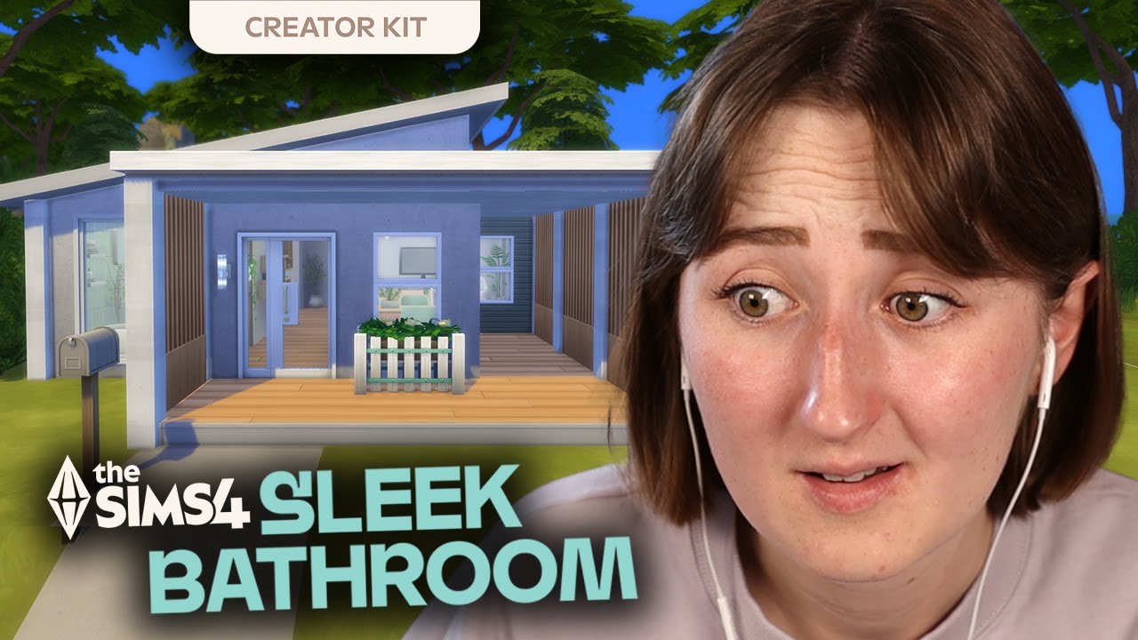 I built a STARTER HOME with The Sims 4: Sleek Bathroom Kit