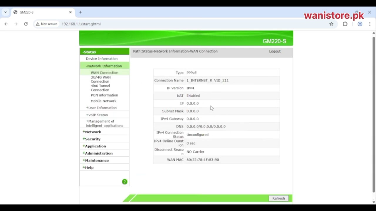 GM220S XPON Router Setup Guide | FTTH Configuration & Fiber Internet/Gm220 Setup Video by wanistore