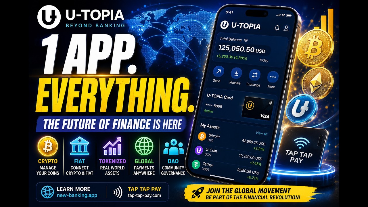 1 App. Everything. 🤯 The Future of Banking, Crypto & Digital Finance | UTOPIA
