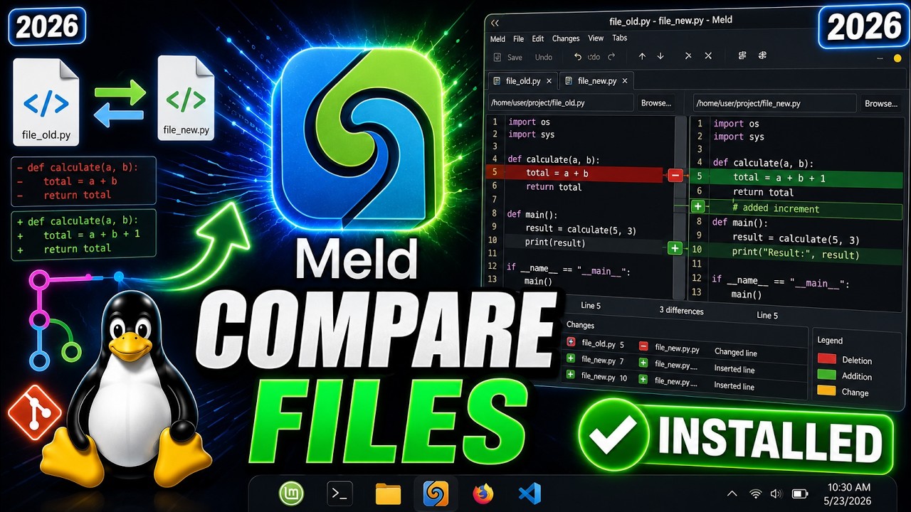 Как установить Meld в Linux (Руководство 2026)
