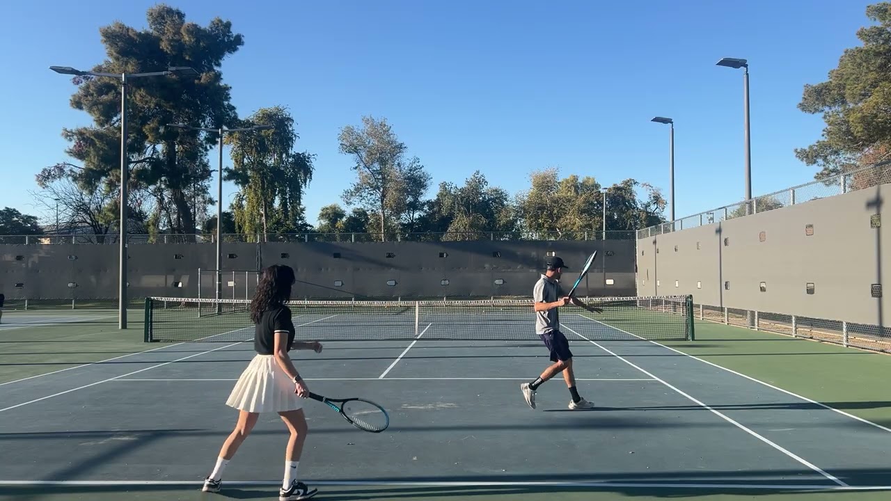 My first tennis lesson with Coach Ryan 