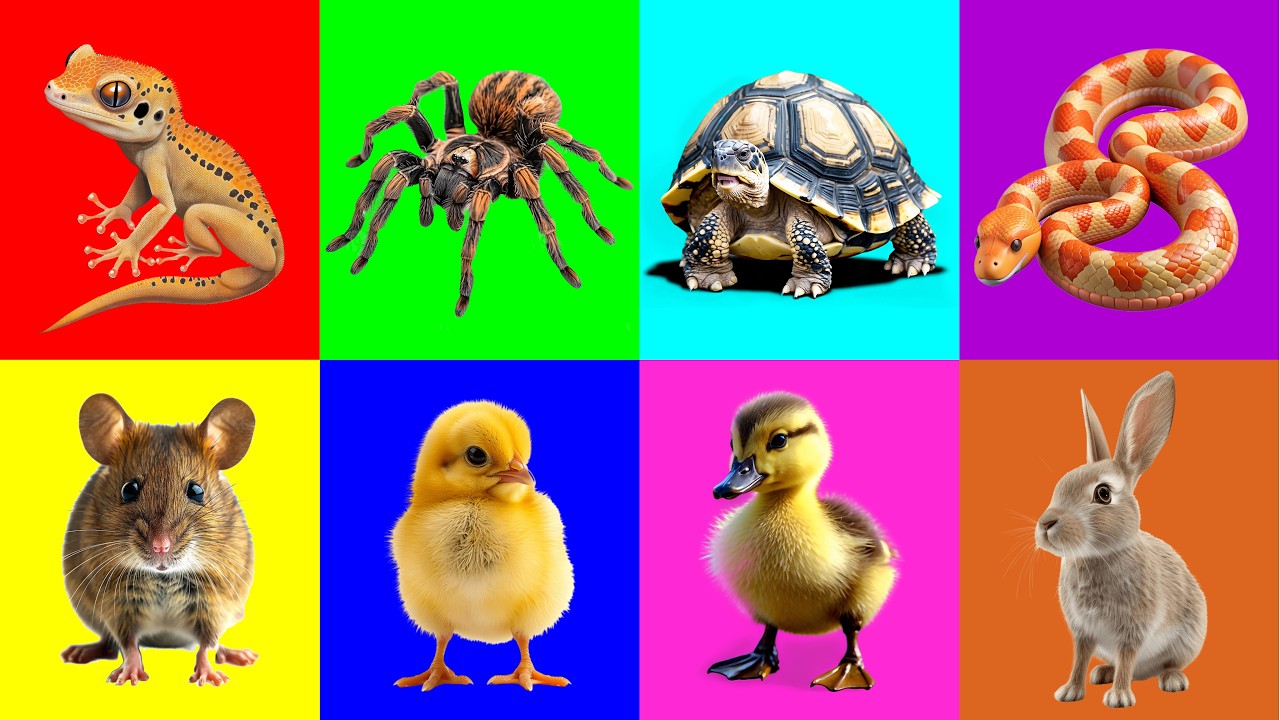 Hunting Animals: Tortoise, Gecko, Tarantula, Corn Snake, Mouse, Hamster, Duckling, Chick, Rabbit