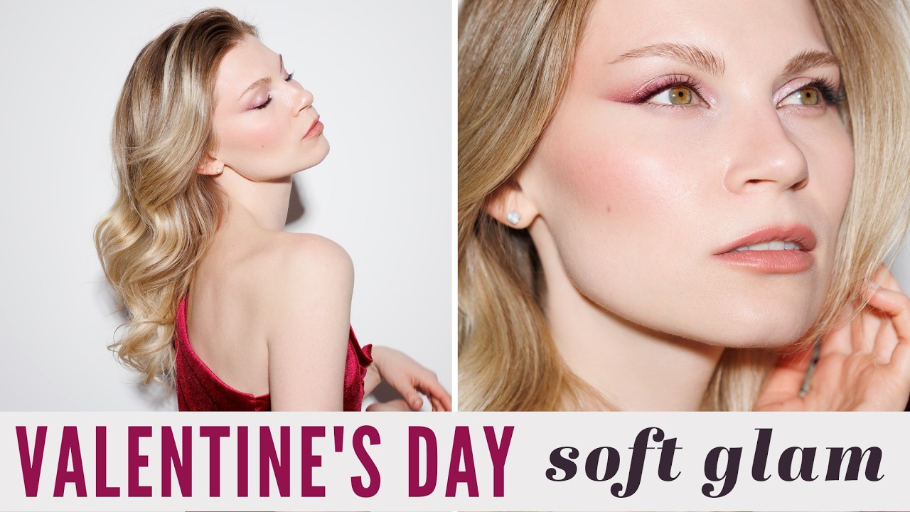 Valentine’s Day Soft Glam Makeup & Hair Tutorial 💘